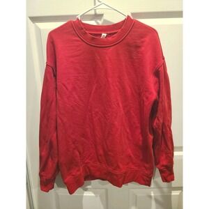 Lululemon Sweatshirt Womens Size 4 Perfectly Oversized Red Crewneck Logo